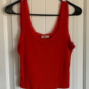 Red Crop Top Tank